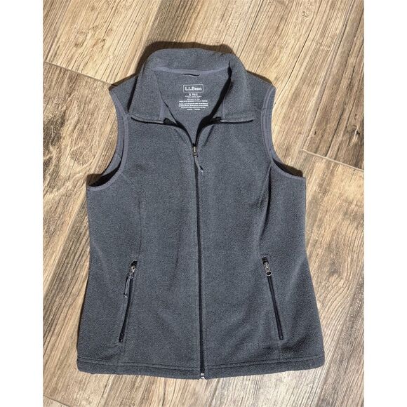 L.L.Bean Jackets & Blazers - L.L.Bean Women's Fleece Vest Size S Charcoal Gray Casual Sleeveless